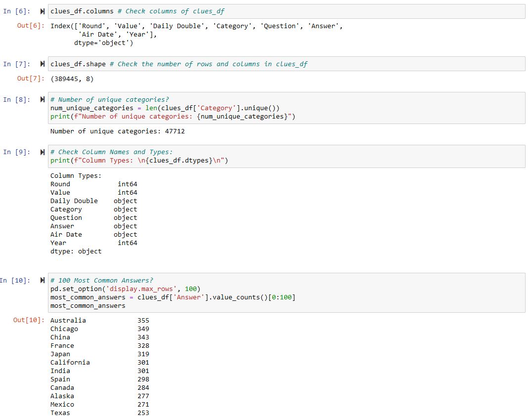 Jeopardy! Clues Clustering - EDA