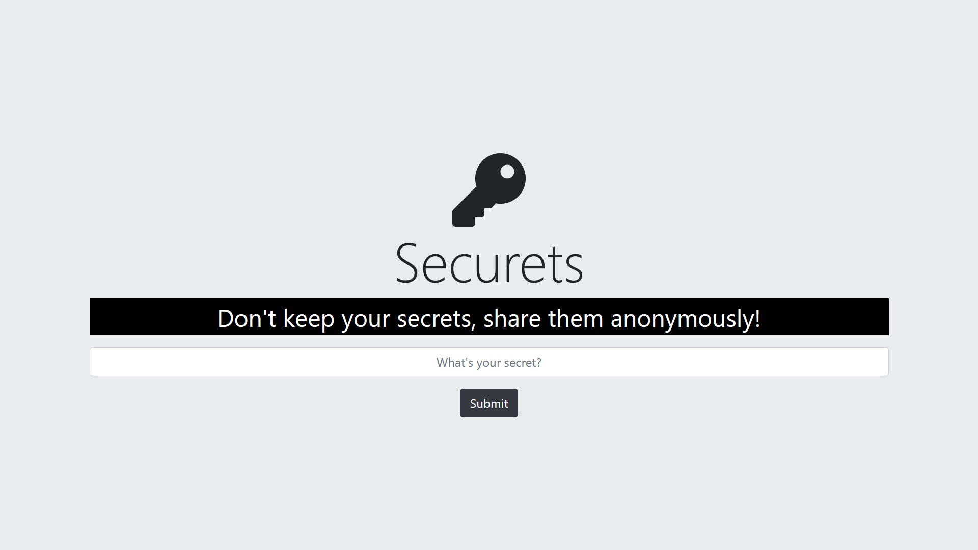 Securets Submit Page