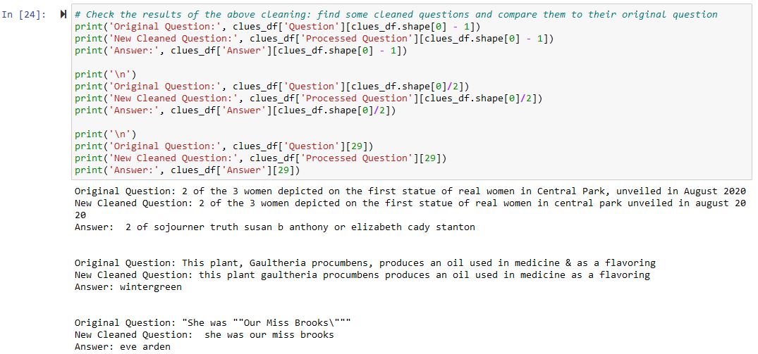 Jeopardy! Clues Clustering - Processed Question Results