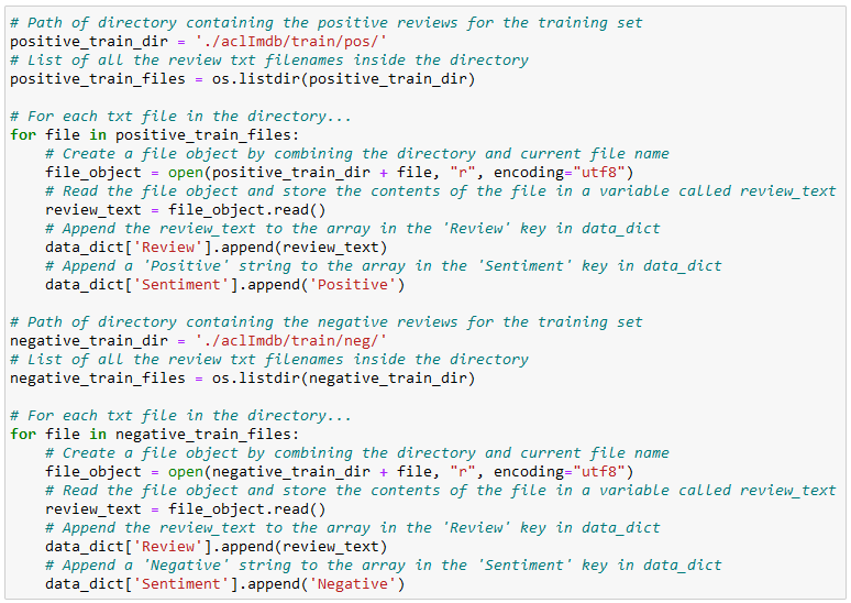 IMDB Sentiment Analysis - Add Training Data to Dictionary