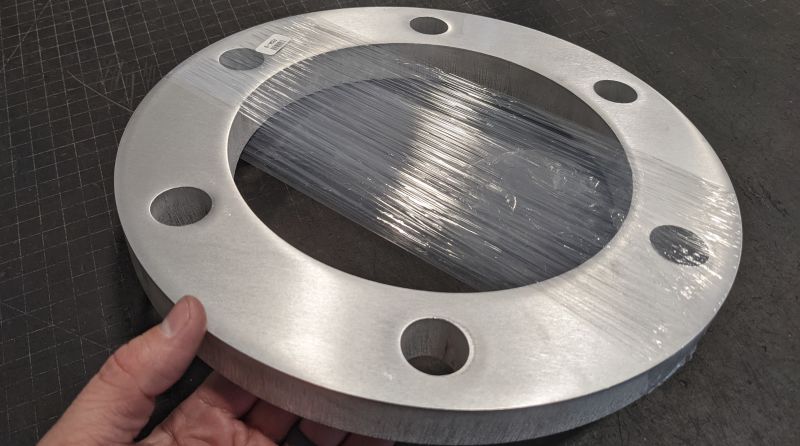 Inch Thick Aluminum Flange With Finishing