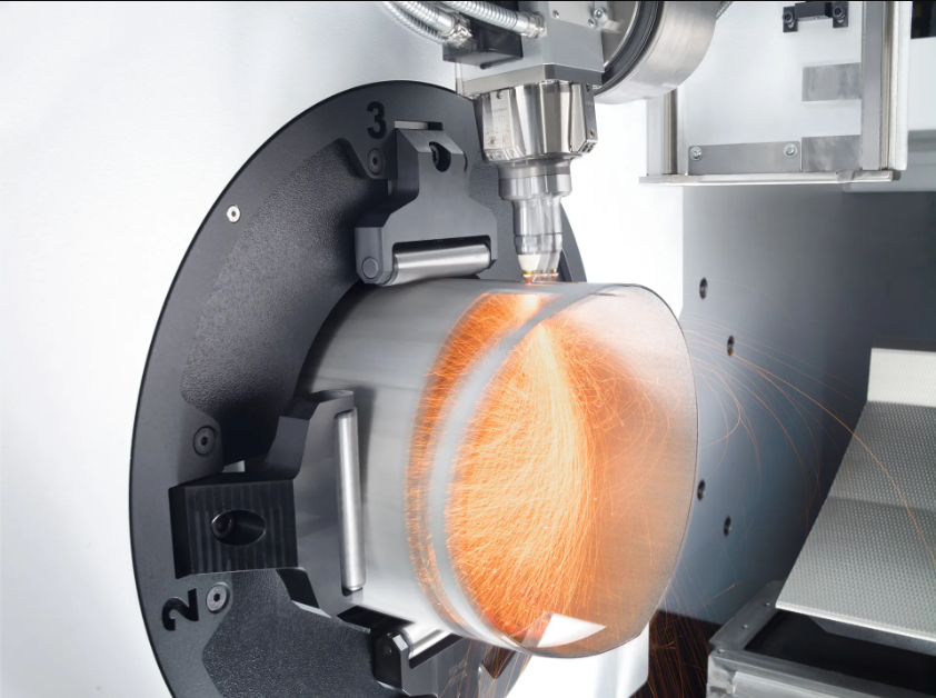 A laser tube cutting machine can cut complex profiles in metal tube