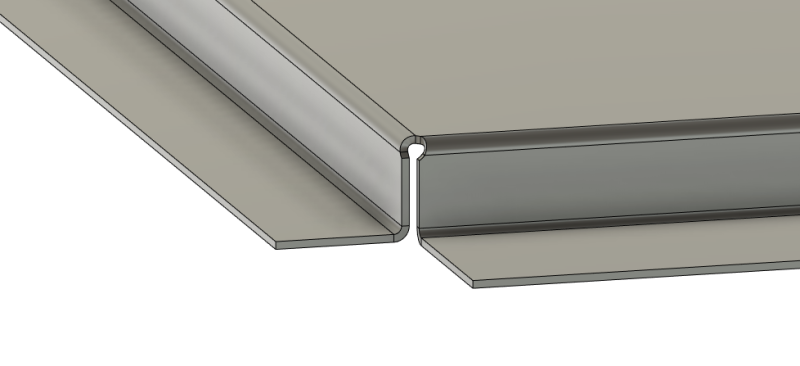 Sheet metal design developed in CAD