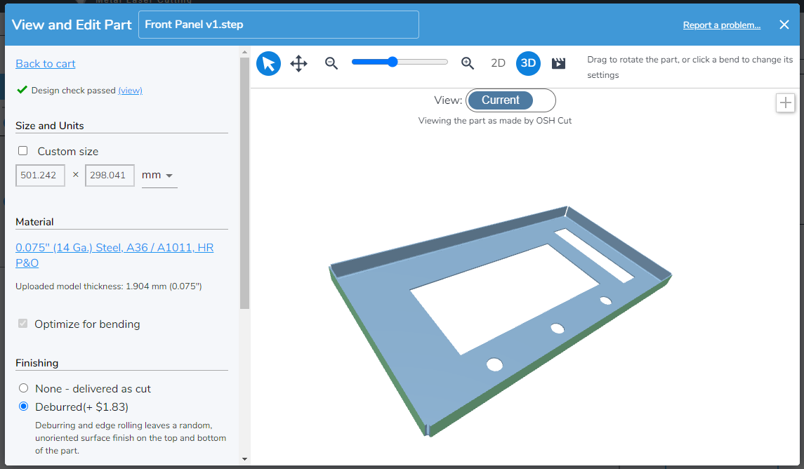 On Demand Custom Metal Bending Services OSH Cut