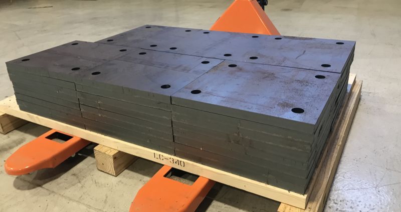 Thick Metal Plates on a Pallet Jack