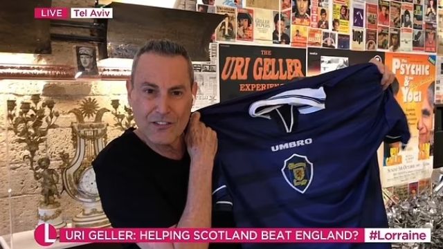 Geller's used his psychic powers to manipulate football matches. Image credit: ITV/Lorraine.