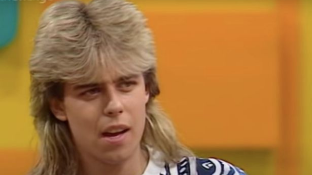 Pat Sharp was known for his 90s mullet while presenting Fun House. (Image credit: ITV)