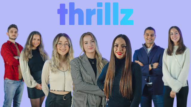Team Thrillz reporting for duty! From left to right: Ivan, Eloise, Naida, Eleanor, Savy, Anjan, Camilla. 