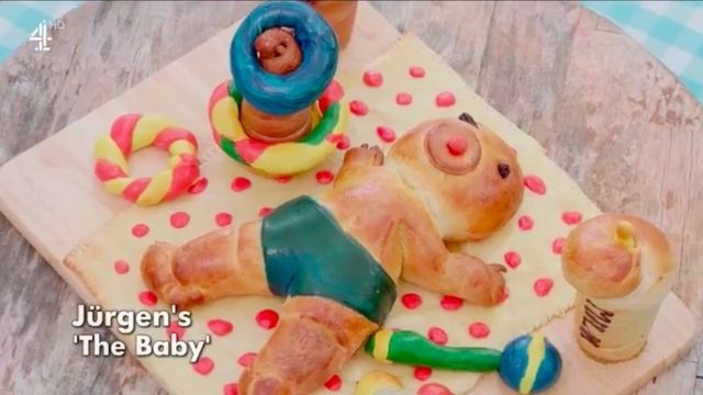 Jürgen's brilliant "The Baby" bread. Image credit: Channel 4.