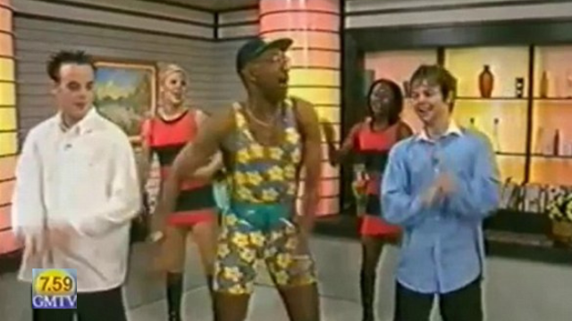 Mr Motivator with PJ and Duncan on GMTV in 1996 (Credit: Coldclough/YouTube/ITV)
