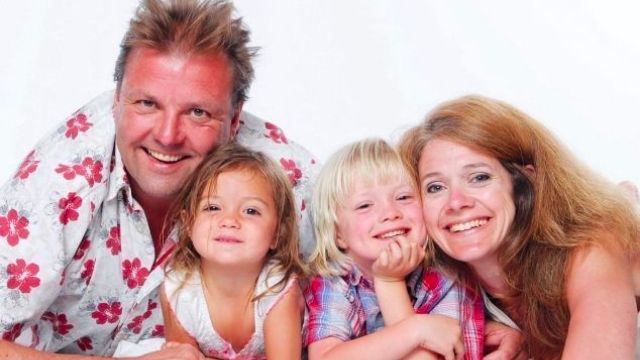 Martin Roberts with his family: Kirsty (wife) and their two children, Scott and Megan. Image credit: Cavendish Press.
