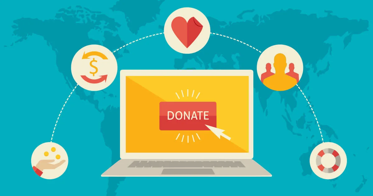 Illustration of online fundraising