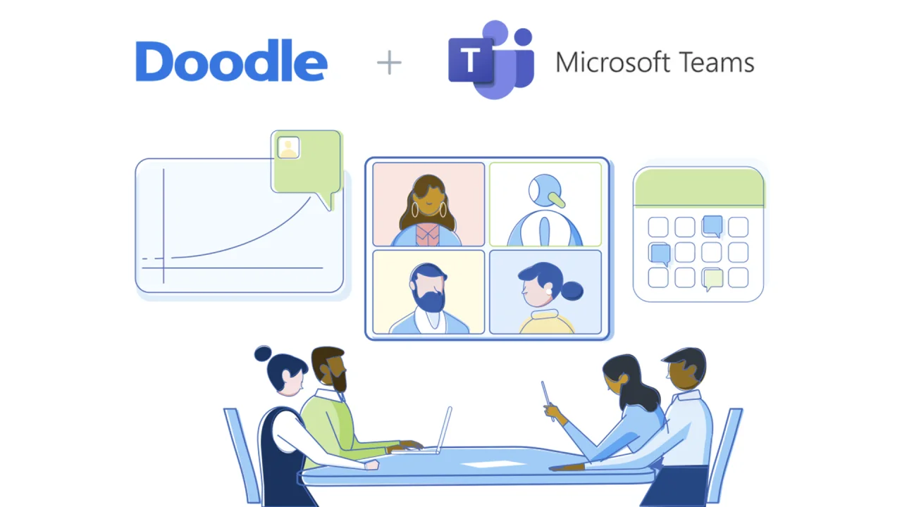Illustration Doodle and Microsoft Teams