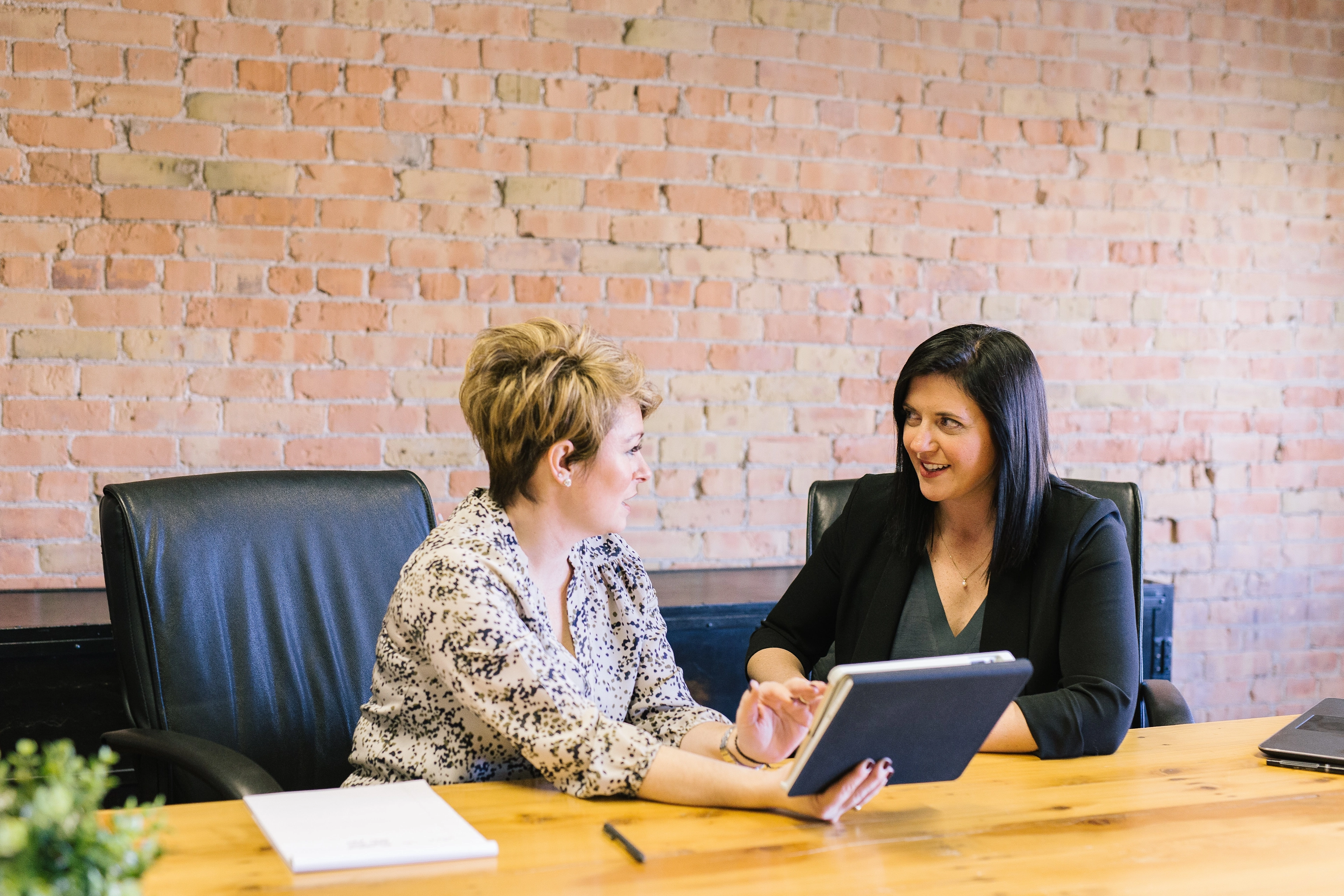 Two women in a job interview