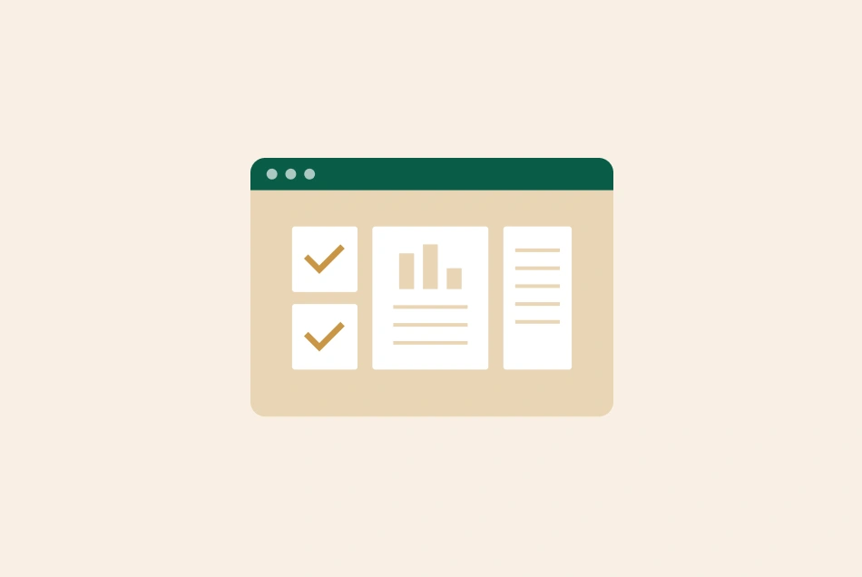 A graphic that represents a platform dashboard