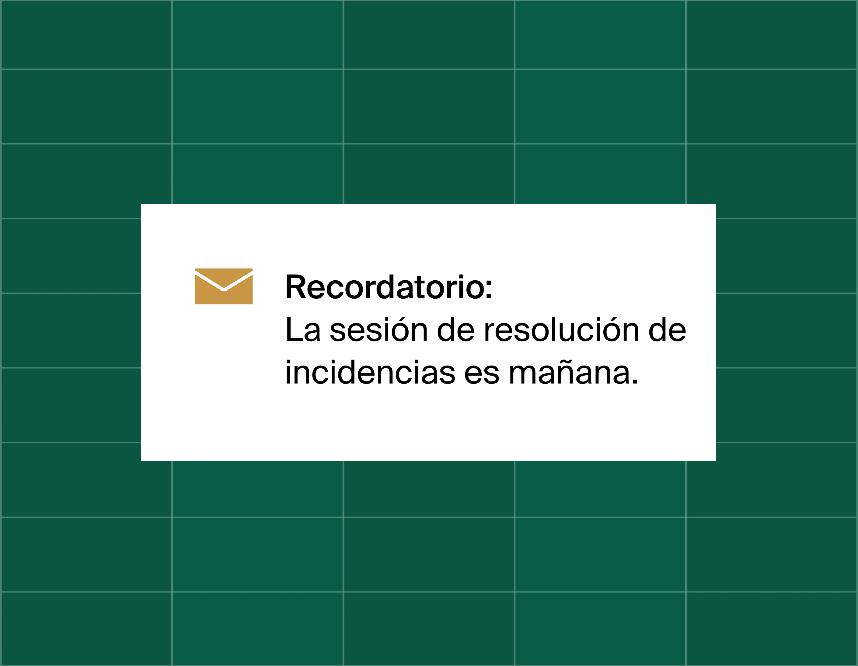 A graphic on an email reminder popup saying Reminder: Troubleshooting session is tomorrow