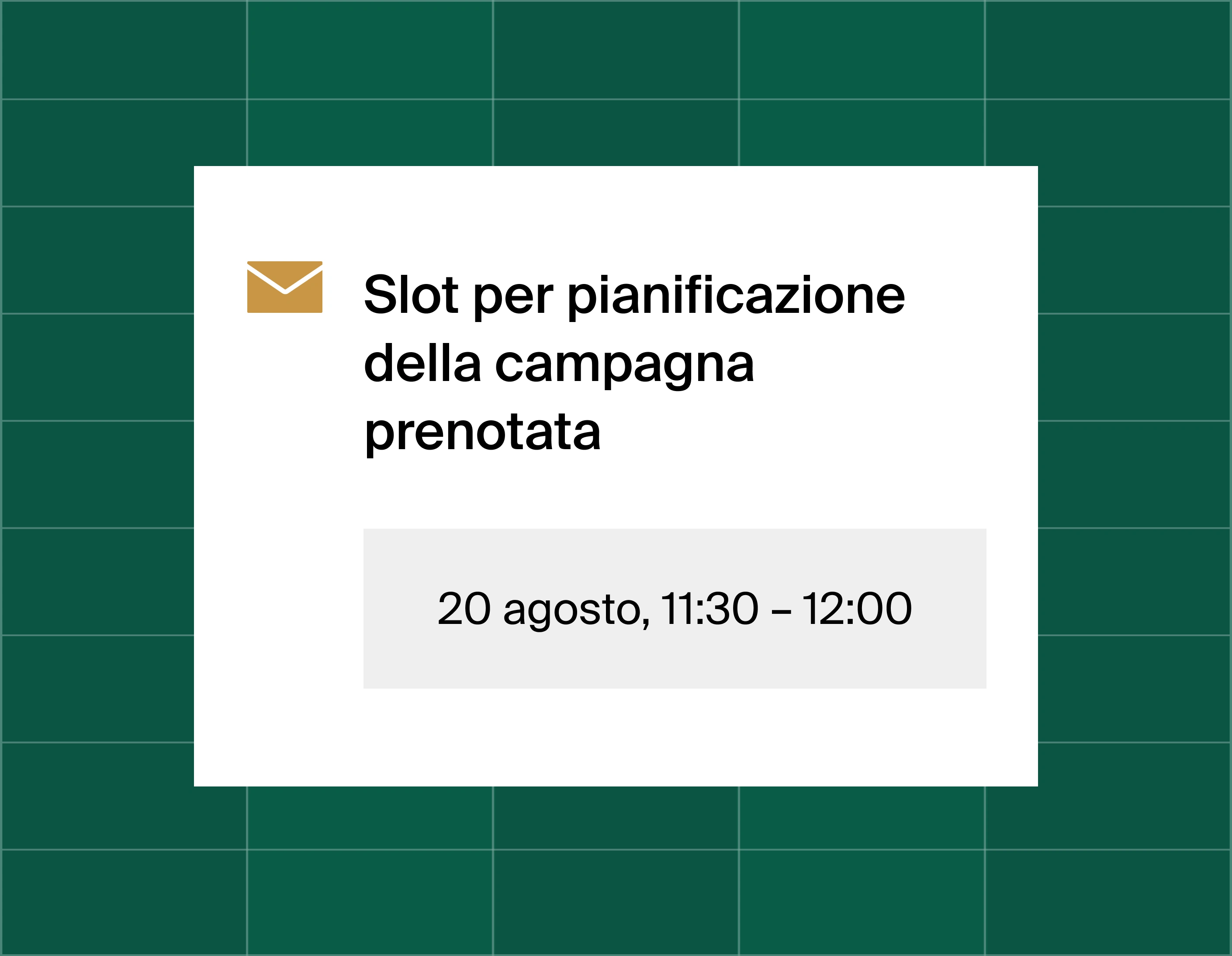 A graphic showing a list of three meeting time options for a brand workshop