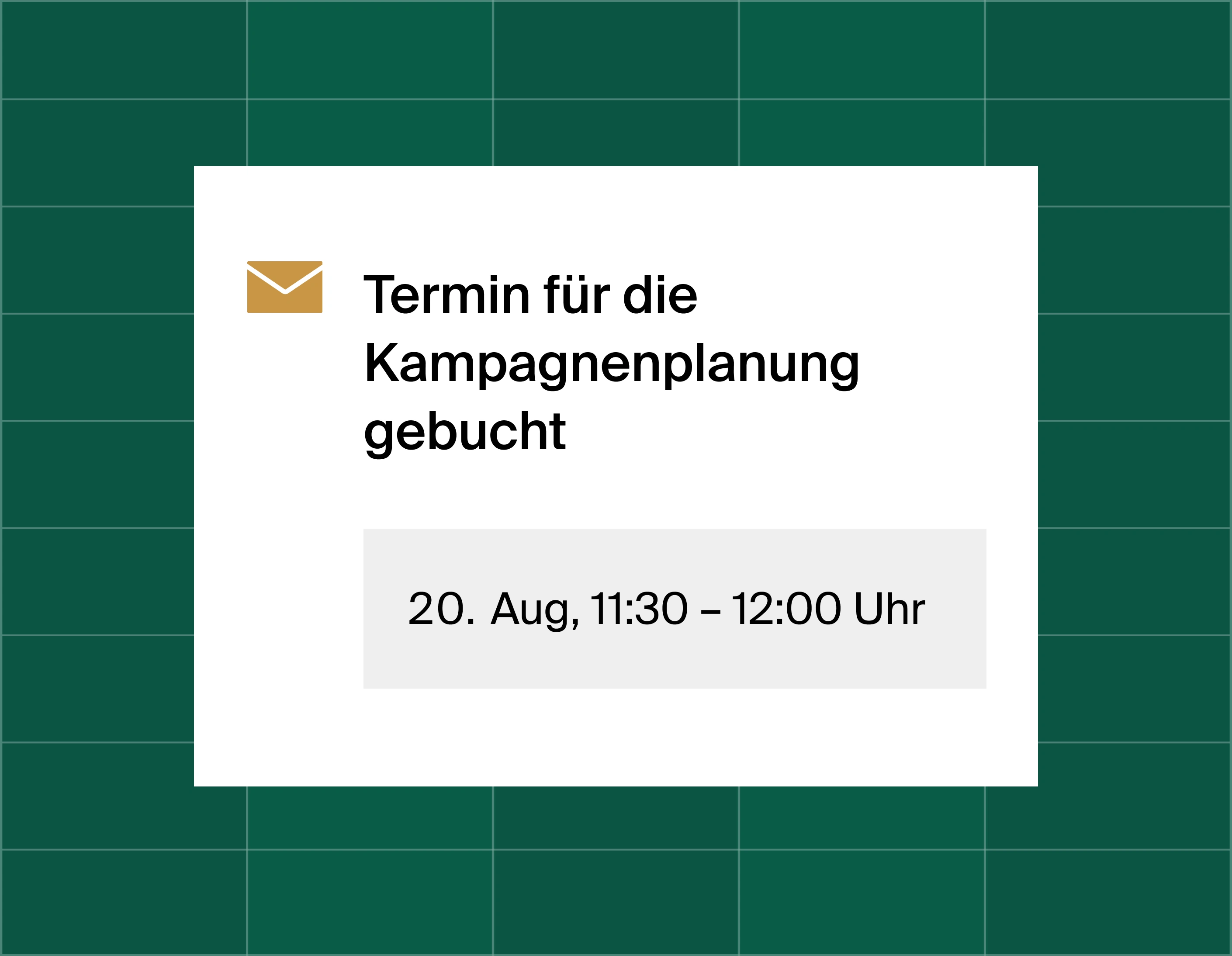 A graphic showing a list of three meeting time options for a brand workshop