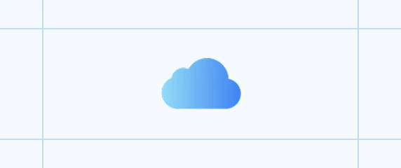 iCloud logo centered on a grid-patterned background.