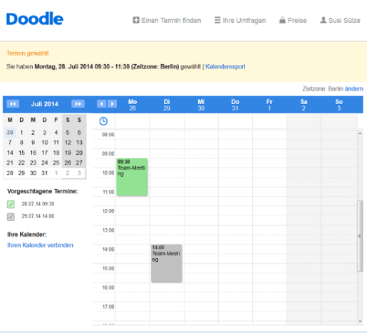 Terminkalender online mit kostenloser Terminplanung | Doodle