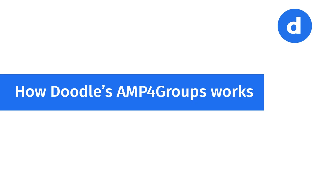 how Doodle's AMP4Groups works