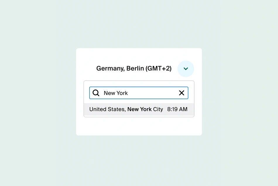Time Zone picker