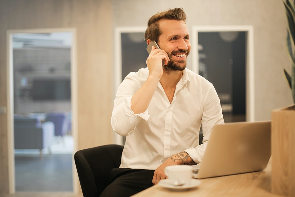 Man on phone