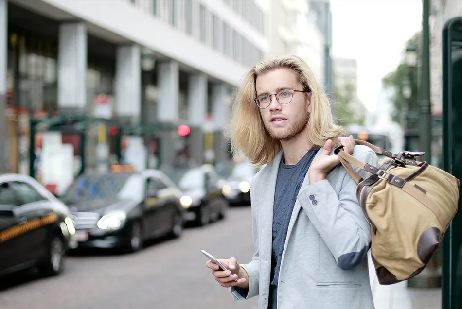 Man waiting for taxi