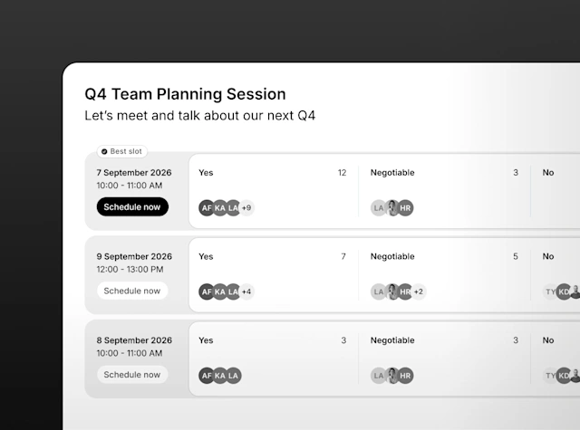 elevate your scheduling with caterzen's nowsta export... Product Features: Elevate scheduling with our advanced tools | Doodle