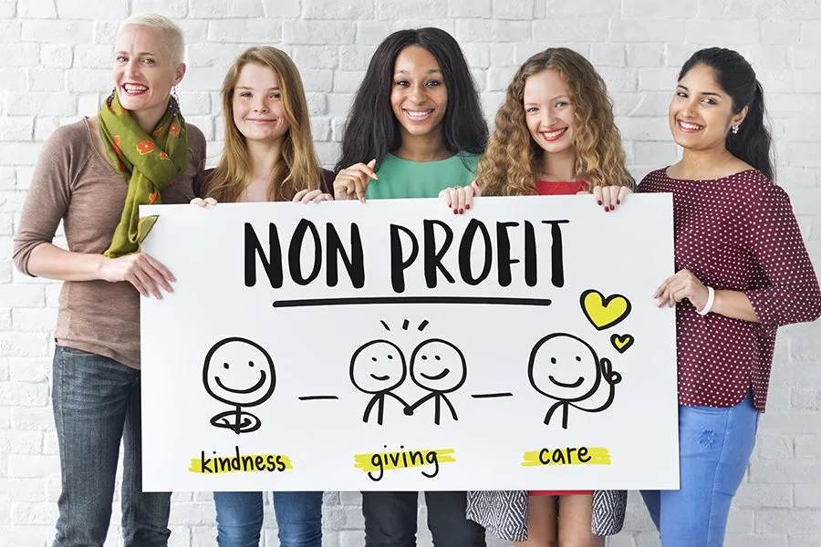 Group of proud people who founded a non-profit