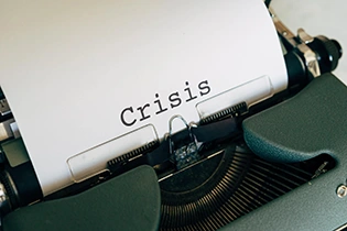 Typewritten word crisis