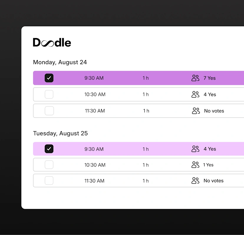 elevate your scheduling with caterzen's nowsta export... Product Features: Elevate scheduling with our advanced tools | Doodle