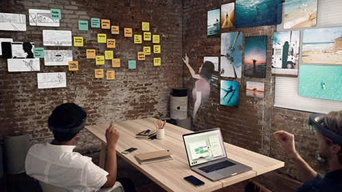 People meeting with augmented reality