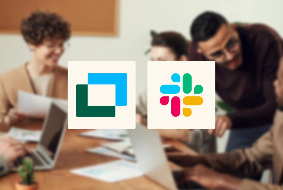 A composite image of the Doodle and Slack logos