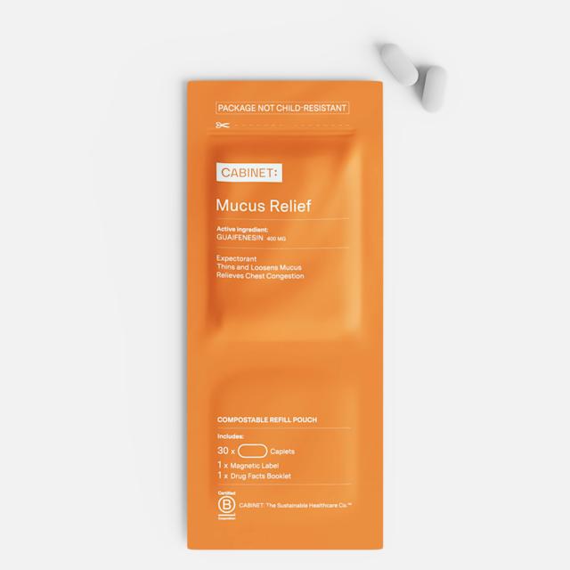 CAB-10012-Mucus-Relief-Guaifenesin-400-mg-pouch-front-view-centered-sRGB-collections-2125px-q=90