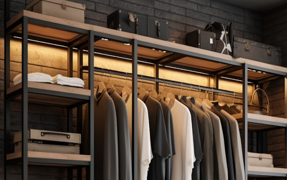 A stock image of a free standing closet associated with the Sons of Gotham website.