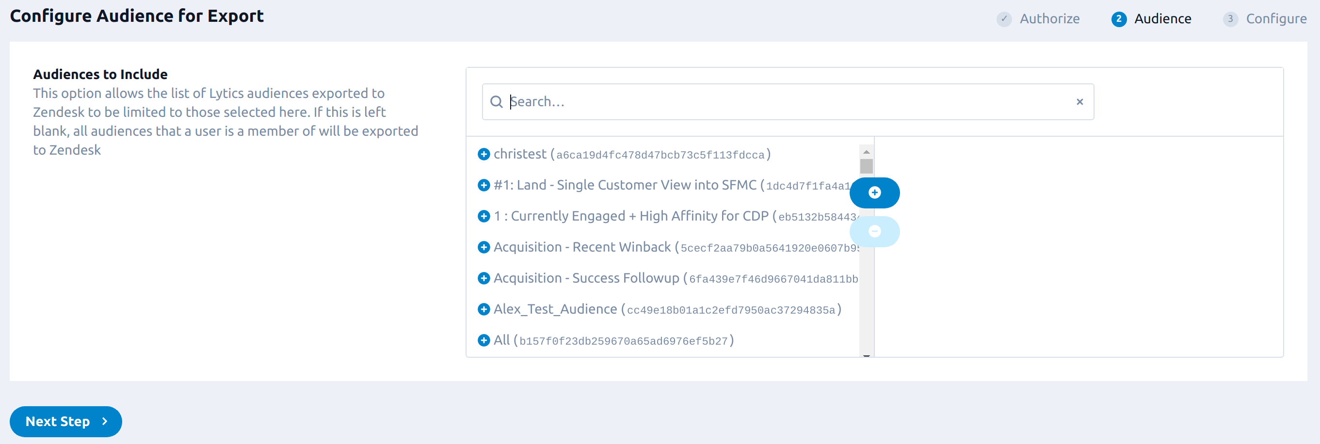 zendesk configure export