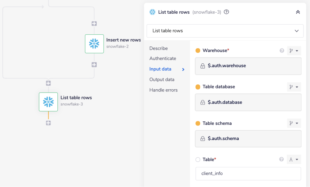 Snowflake Tray.io Documentation
