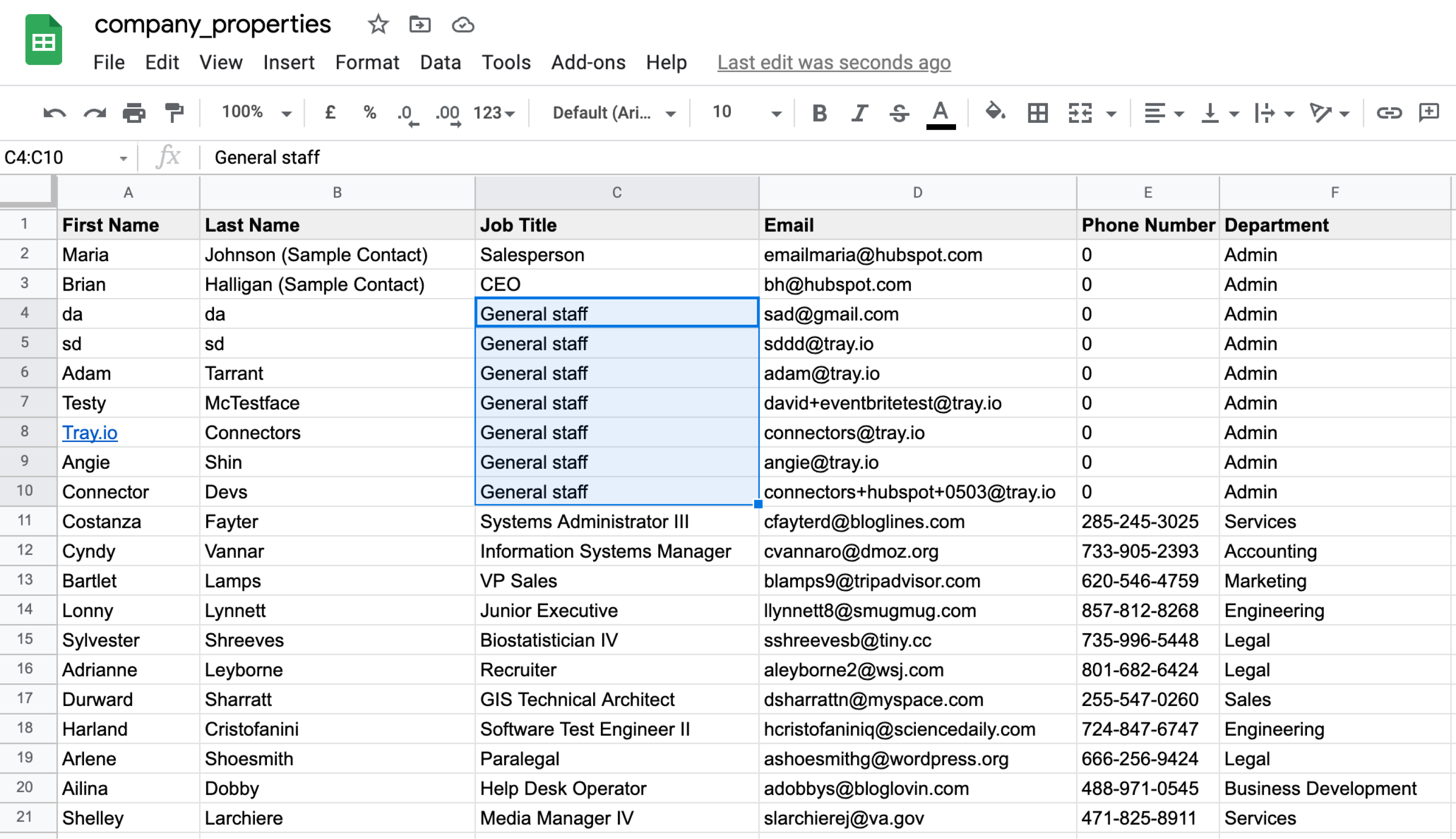 Hubspot | Tray.io Documentation
