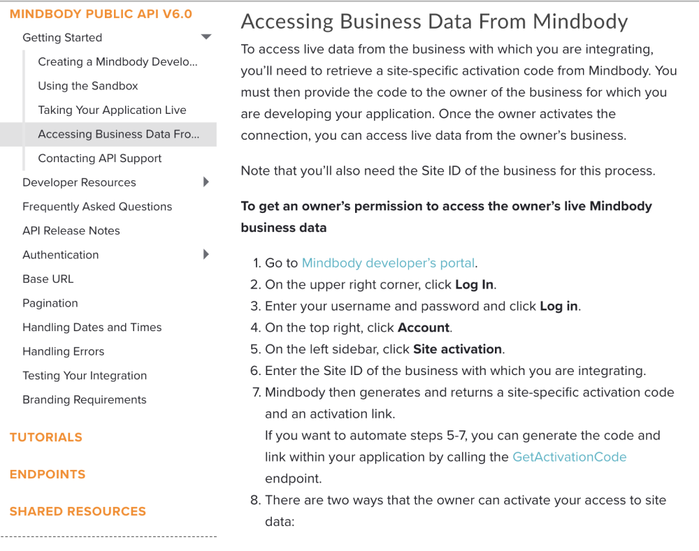 mindbody-access-data
