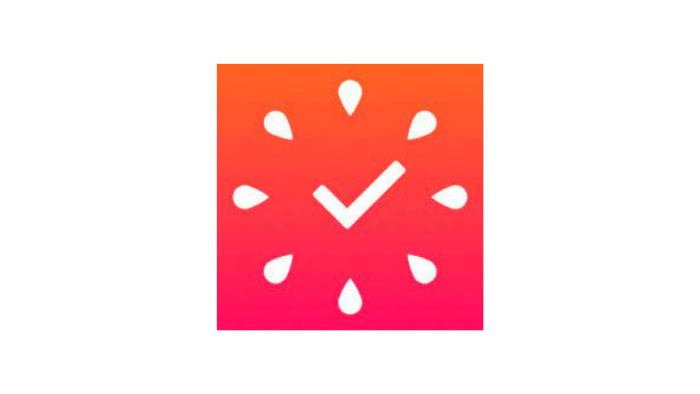 Pink and orange clock