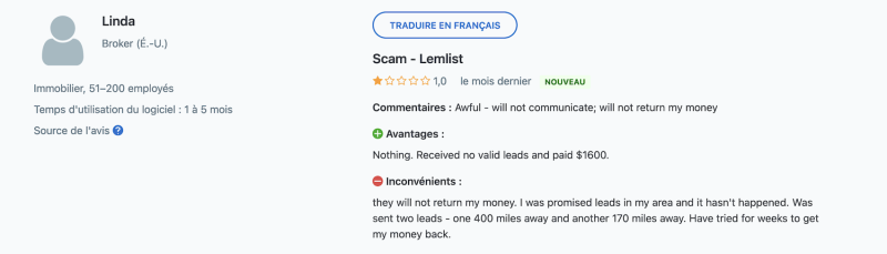 Screenshot of Lemlist Review