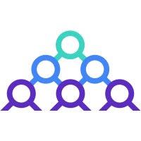 Several circles of different colors representing a “mountain.”