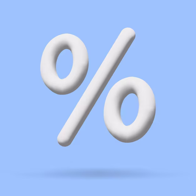 Percentage of gray on blue background