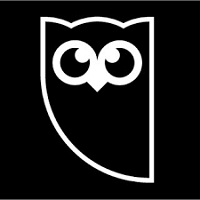 Drawing of an owl on a black background