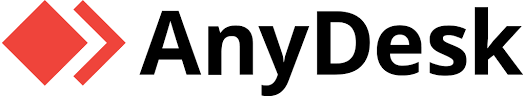 Anydesk ecris en gros en noir sur fond blanc