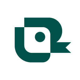 Duck green logo on white background
