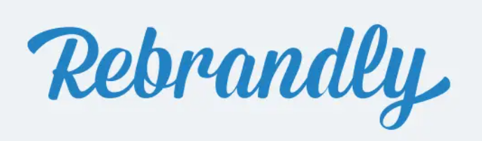 Rebrandly written in blue on a white background