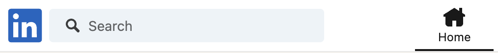 Screenshot of the search bar accessible from a classic LinkedIn account
