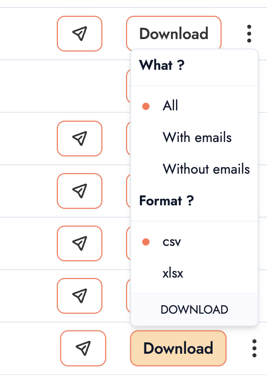 Button to download data